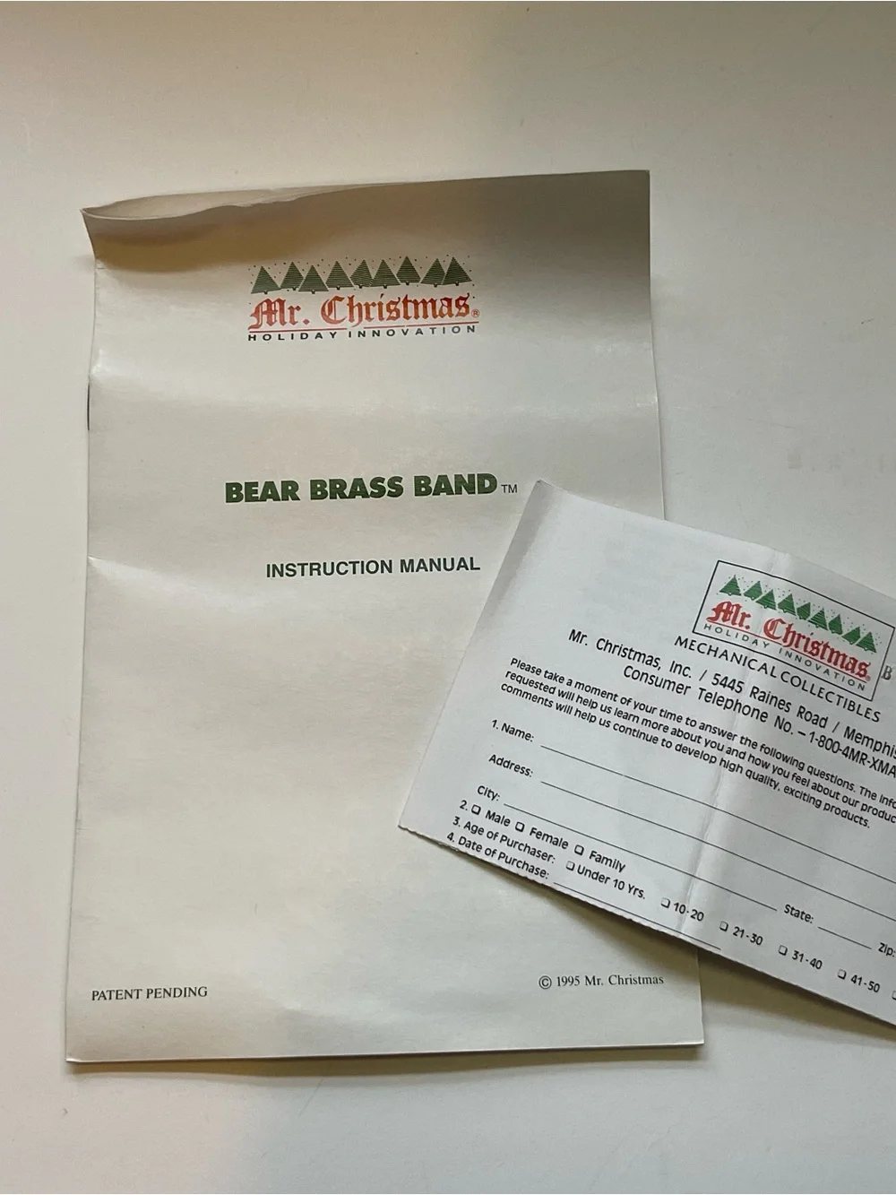 Mr. Christmas Bear Brass Band Musical & Animated Christmas Toy Set